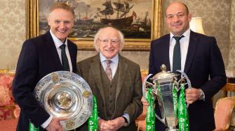 President Higgins Hosts Reception To Honour Ireland’s Grand Slam Champions