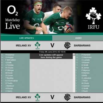 O2 MatchDay Live: Ireland v Barbarians