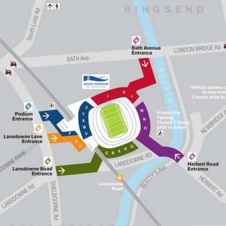 Irish Rugby | Ireland v New Zealand: Aviva Stadium Access