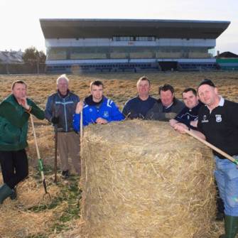 Sportsground Pitch Covered With Straw