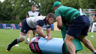 In Pics: Ireland Training In Cardiff
