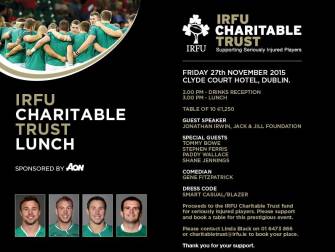 IRFU Charitable Trust Aon Lunch