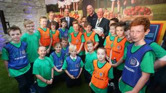 An Taoiseach And Paul O’Connell Launch Aldi’s Sponsorship Of IRFU’s ‘Play Rugby’ Programme