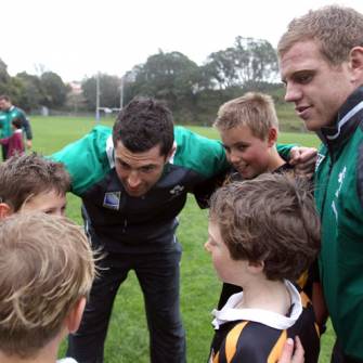 Ireland Players’ Coaching Clinic With Local Kids, New Plymouth Boys High School, New Plymouth, Friday, September 9, 2011