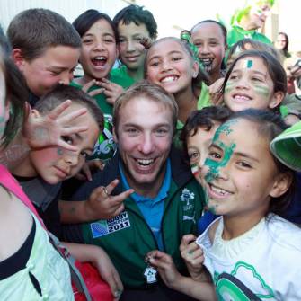 Ireland Players Visit Selwyn Primary School, Rotorua, New Zealand, Thursday, September 22, 2011