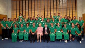 Ireland Women’s Jersey Presentation With President Michael D Higgins, UCD, Tuesday, August 8, 2017