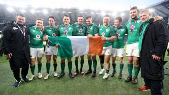Ireland 2018 NatWest 6 Nations Trophy Presentation And Celebrations, Twickenham, Saturday, March 17, 2018