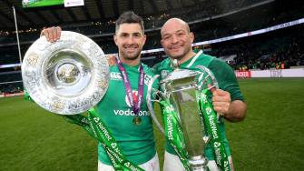 Ireland 2018 NatWest 6 Nations Trophy Presentation And Celebrations, Twickenham, Saturday, March 17, 2018