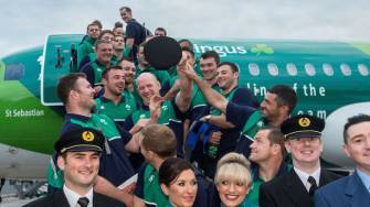 Ireland Squad Departs For Rugby World Cup On ‘Green Spirit’, Dublin Airport, Wednesday, September 16, 2015