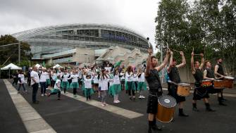 Parade For Ireland’s RWC 2023 Bid Submission – Aviva Stadium To World Rugby HQ, Thursday, June 1, 2017