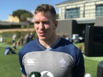Chris Farrell after Ireland training in Portugal