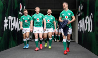 Jordan Larmour, Keith Earls, Andrew Porter and Jonathan Sexton 7/2/2020