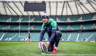 Ireland Rugby Captain's Run, Twickenham Stadium, Twickenham, England, UK 22/2/2020 Jonathan Sexton Mandatory Credit ©INPHO/Dan Sheridan