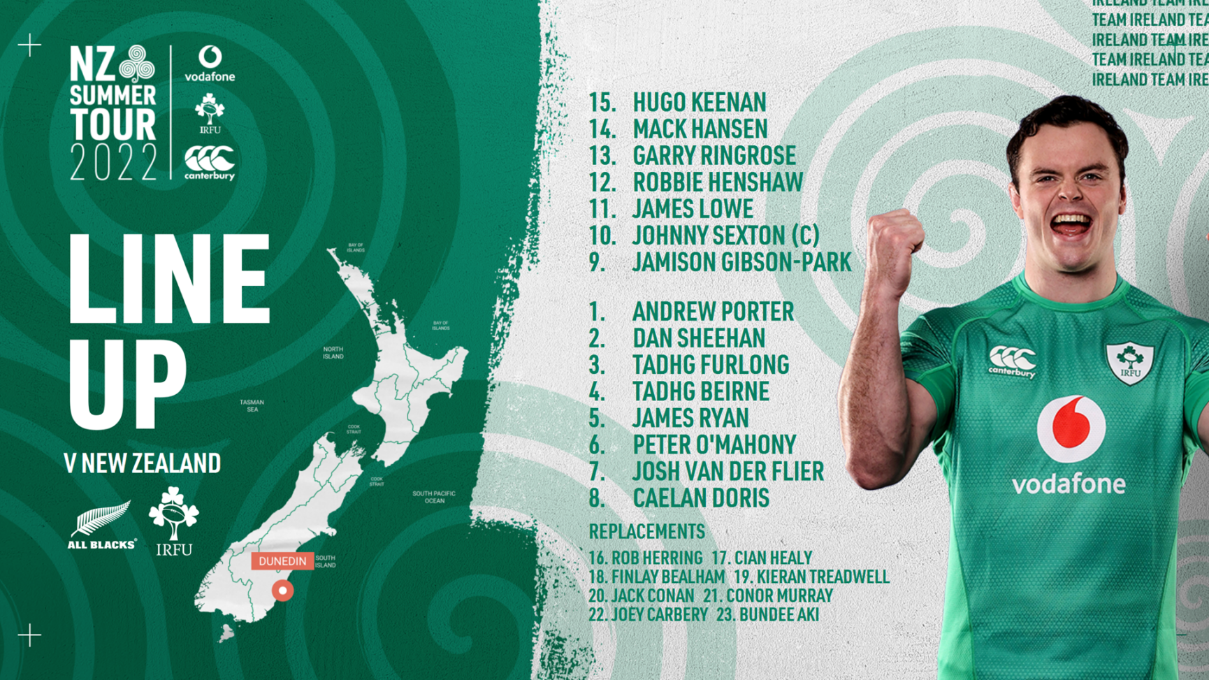 Summer Tour: New Zealand v Ireland Match Centre Summer Tour: New Zealand v Ireland Match Centre