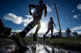 Rockwell College players make their way out onto the pitch 10/2/2016