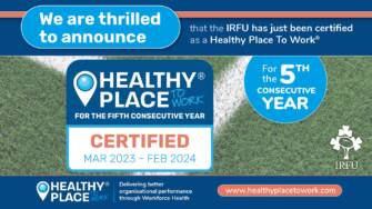 IRFU Named ‘Healthy Place To Work’ For Fifth Consecutive Year