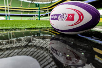A general view of a match ball ahead of the game 1/5/2022