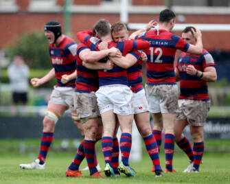 Angus Lloyd and Steve Crosbie celebrate their victory 22/4/2023