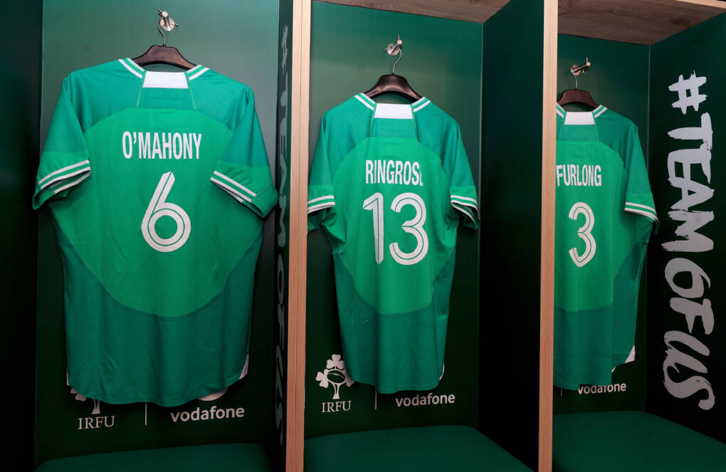 Irish Rugby Player Names To Feature On Ireland Shirts For First Time