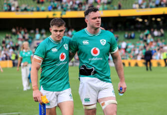 Garry Ringrose and James Ryan after the game 19/8/2023
