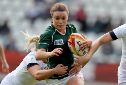 Lynne Cantwell tackled by Victoria Fleetwood 13/8/2014