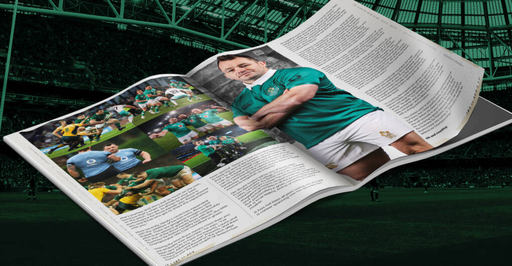 Irish Rugby Ireland v Australia Match Programme Celebrates Historic