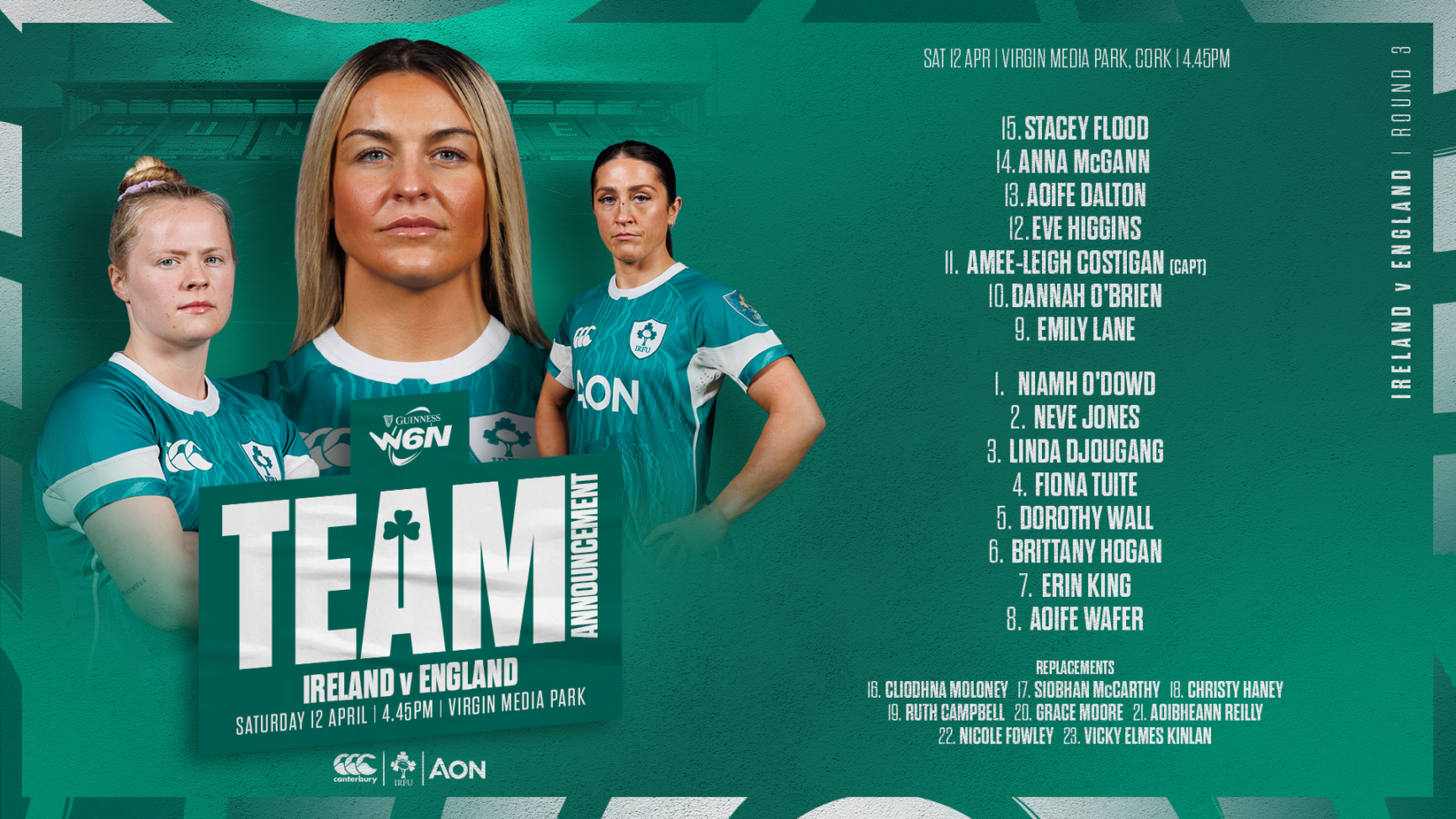 Match Centre: Guinness Women’s Six Nations – Ireland v England