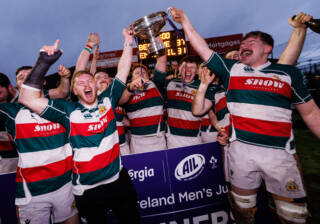 Bective Rangers celebrate winning 25/1/2025