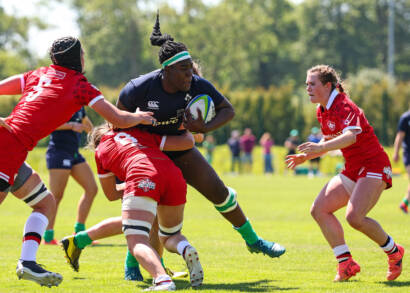 Alma Atagamen scored three tries as Ireland beat Canada