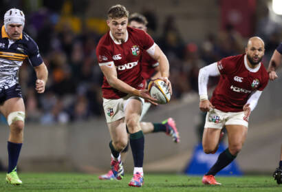 Garry Ringrose on the way to scoring their fourth try 9/7/2025