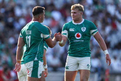 Shayne Bolton celebrates his sides fourth try with Hugh Gavin 12/7/2025