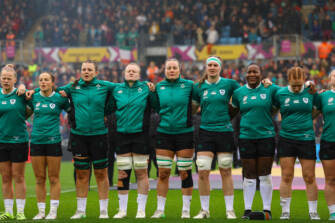 A view of the Irish team during the anthem 14/9/2025 A view of the Irish team during the anthem 14/9/2025