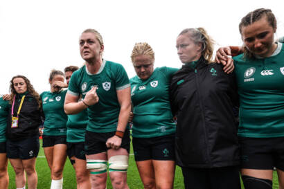 Sam Monaghan speaks to the team huddle after the game 14/9/2025