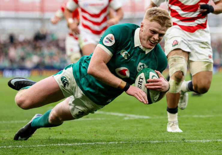 Tommy O'Brien scores his sides 6th try of the match 8/11/2025