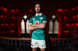 26 January 2026; Ireland captain Caelan Doris poses for a portrait during the launch of the Guinness Six Nations Rugby Championship at The Hub in Edinburgh, Scotland. Photo by Ross MacDonald/Sportsfile