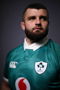 25 January 2026; Michael Milne during an Ireland squad portrait session at the IRFU High Performance Centre in Dublin. Photo by Ramsey Cardy/Sportsfile