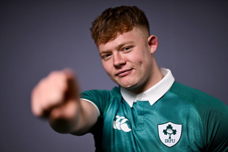 25 January 2026; Bryn Ward during an Ireland squad portrait session at the IRFU High Performance Centre in Dublin. Photo by Ramsey Cardy/Sportsfile