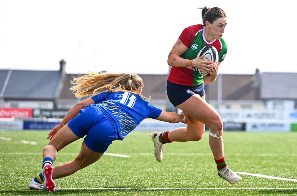 Anna McGann in Celtic Challenge semi-final action for the Clovers at Dexcom Stadium