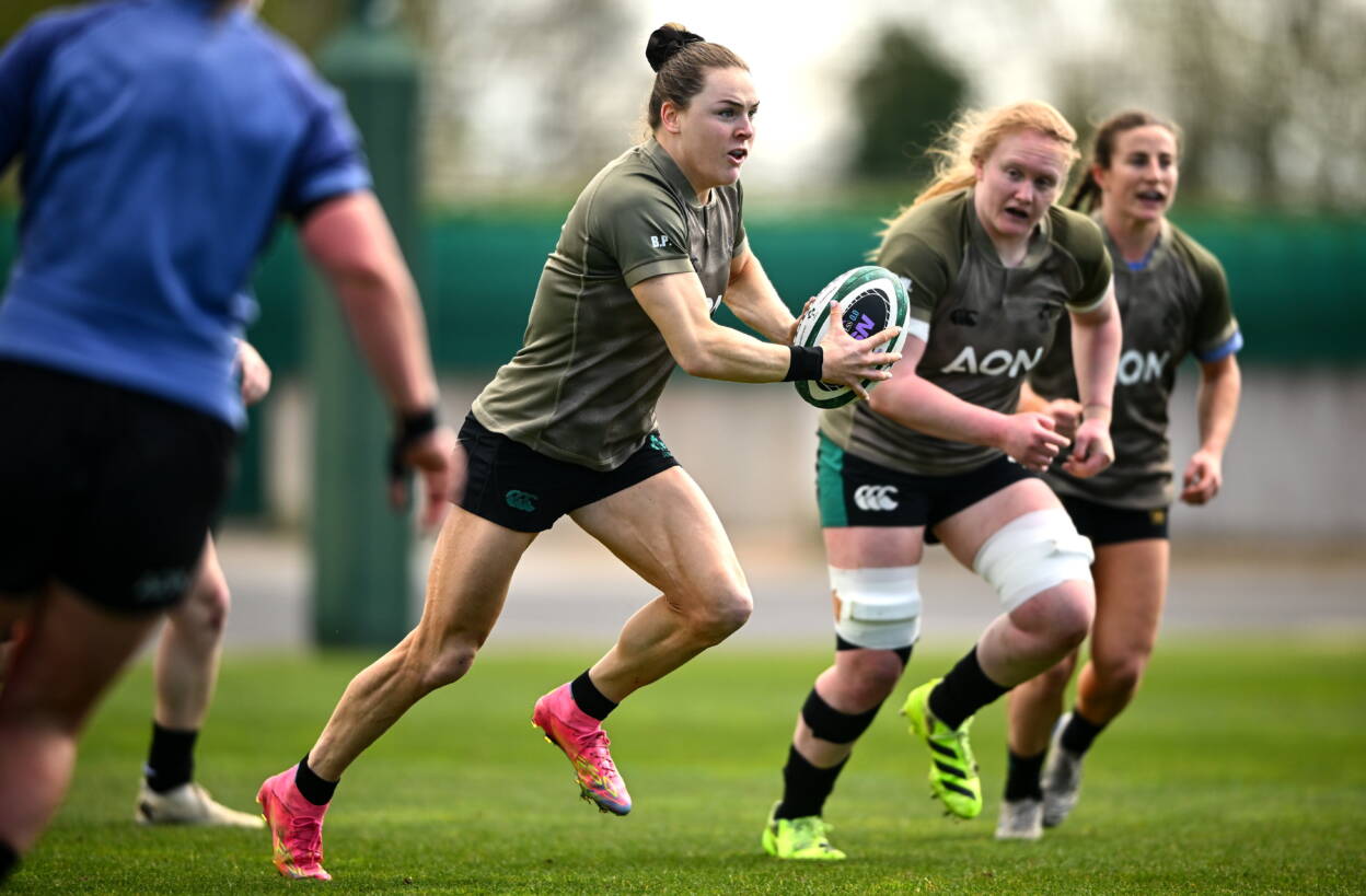 Béibhinn Parsons is pictured training with the Ireland squad