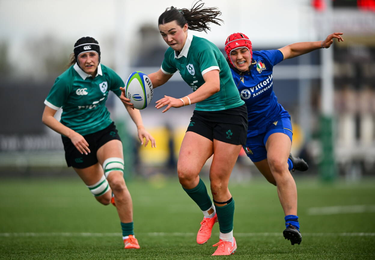 Centre Niamh Murphy leads the charge for the Ireland U-21s