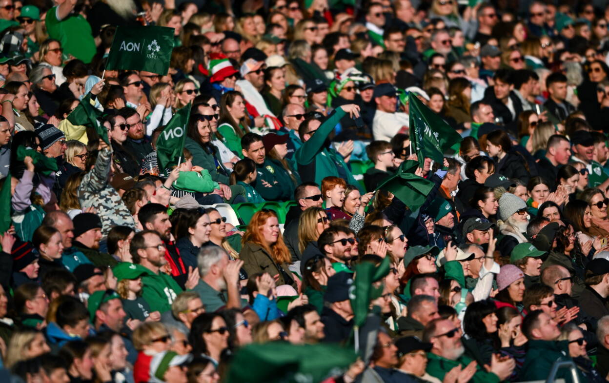 A record crowd turned out in Galway to watch Ireland play Italy in the Guinness Women's Six Nations