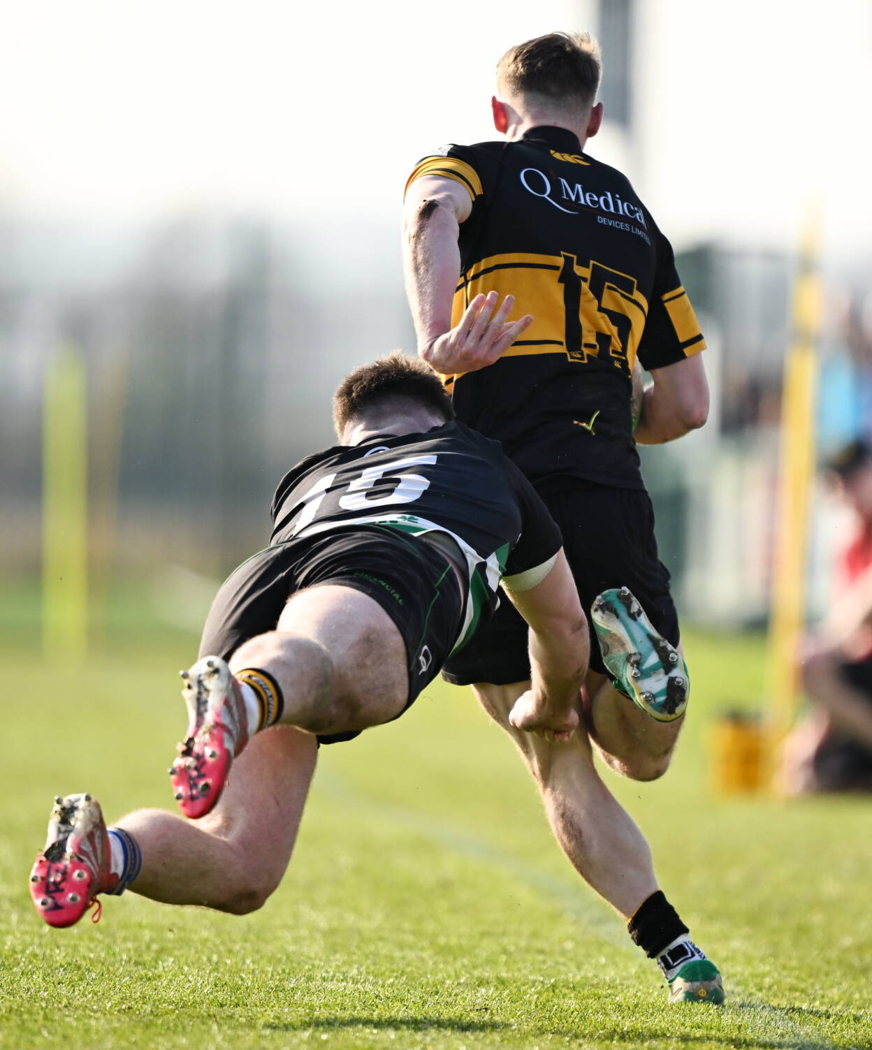Malahide full-back James McKeown leads an attack