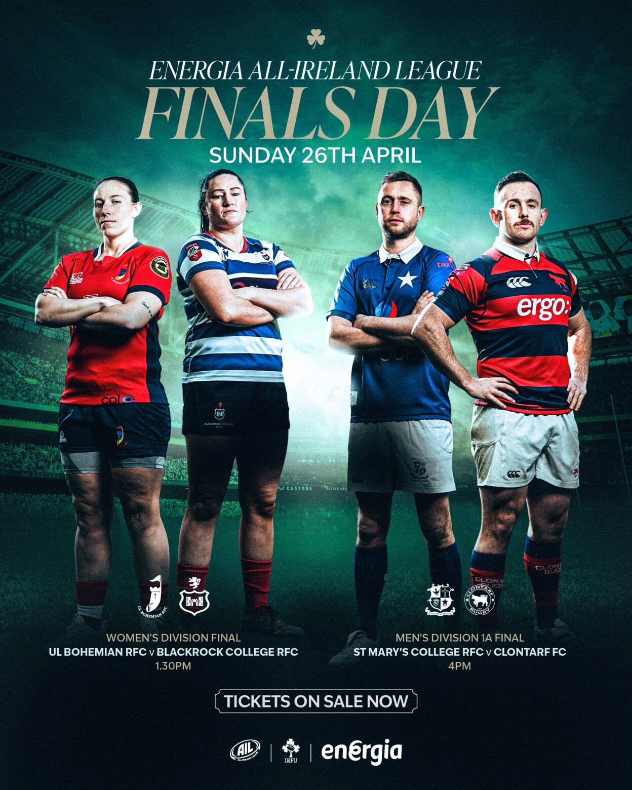 A ticket link for the Energia All-Ireland League finals