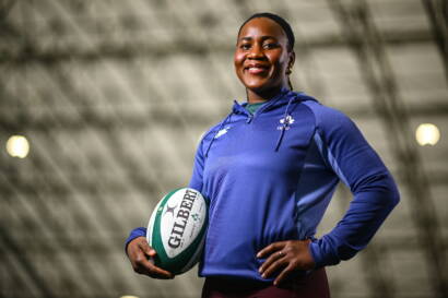 Ireland prop Linda Djougang at the IRFU High Performance Centre