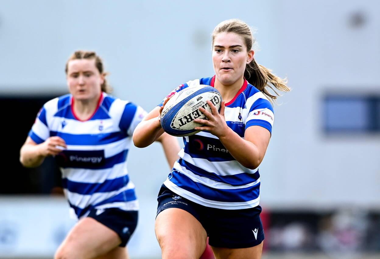 Cara Martin in possession for Blackrock College