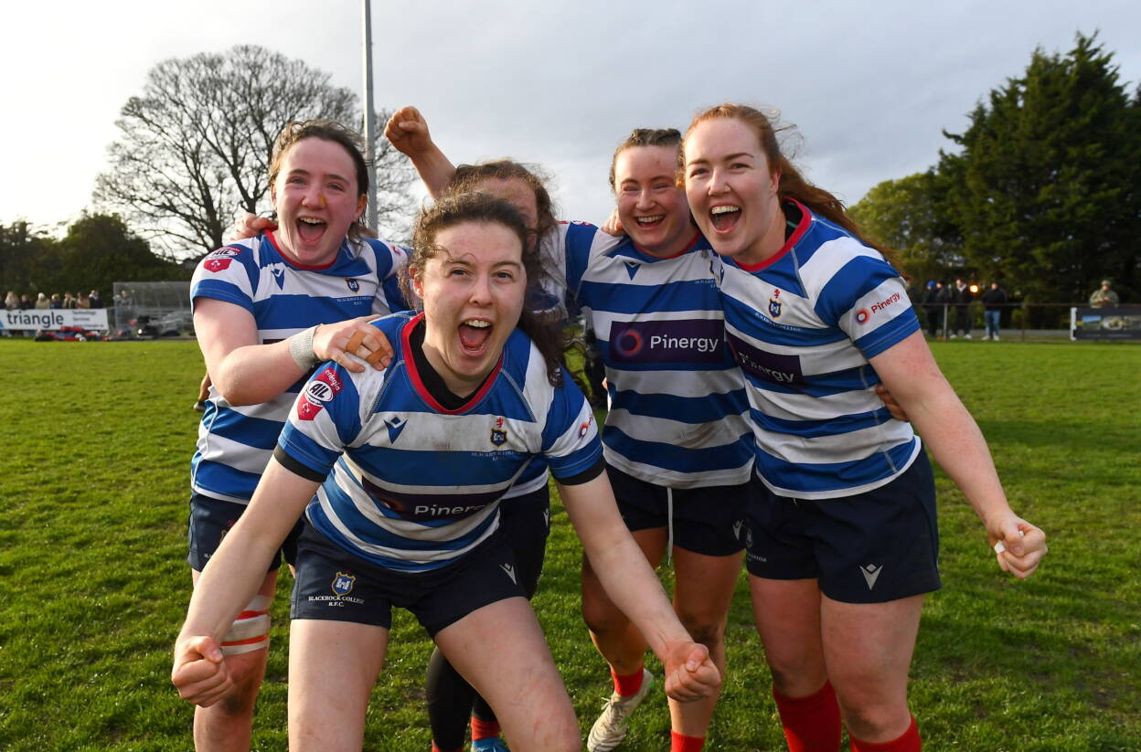 The Blackrock players celebrate their qualification for the final