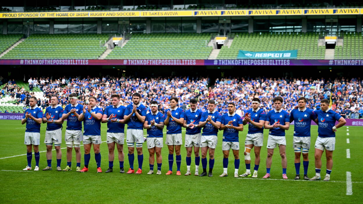 The St. Mary's players before kick-off