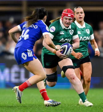Aoife Wafer leads the charge for Ireland against France