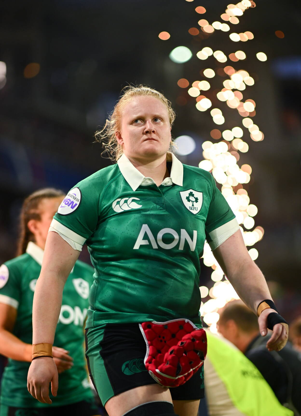 Aoife Wafer walks out at the Stade Marcel Michelin