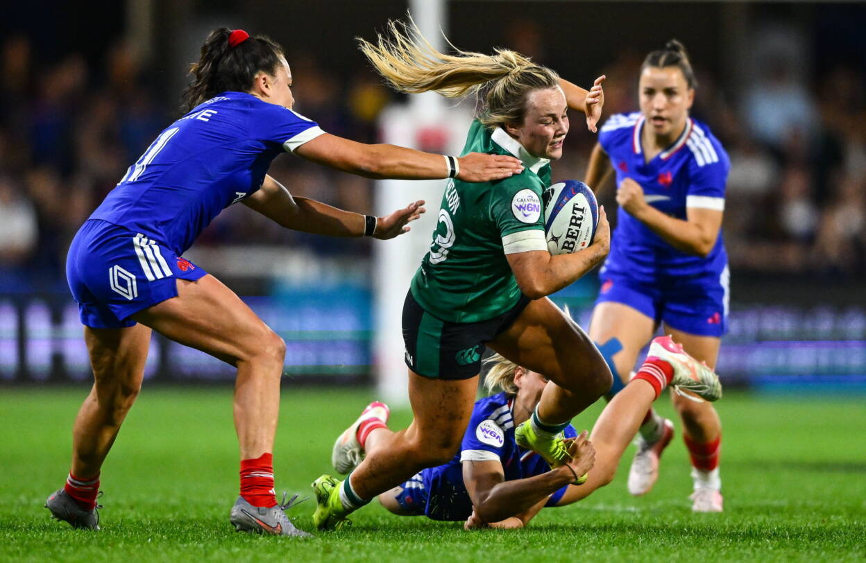 Aoife Dalton leads the charge through the French midfield